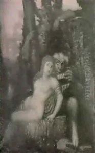 Satyrn Und Nymphe by Adolf Frey-Moock