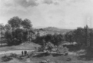 Blick Auf Gotha Mit Schloss Friedenstein by Richard Freytag