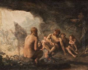 Scene De Vie Prehistorique by Friant Emile