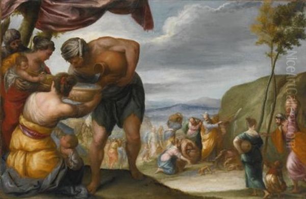 Moses Striking The Rock And The Drunkenness Of Noah (pair) - view 1