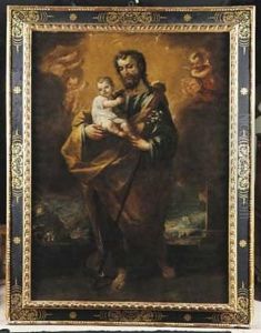 Saint Joseph Et L'enfant Jesus by Juan Antonio Frias y Escalante