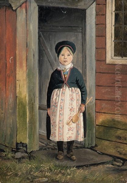 Liten Pike I Folkedrakt - view 1