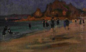 Scene De Plage by Paul De Frick