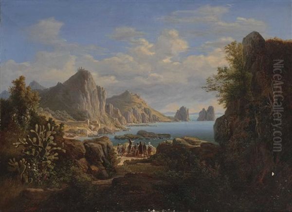 Partie Von Der Insel Capri Bei Neapel. Die Kleine Marine - view 1
