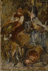 Magd In Der Kuche by Franz Friedbichler