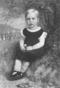 Kinderportait In Taunuslandschaft by Wilhelm Friedenberg