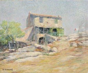 Vue D'un Mas En Provence by Henri Aurrens