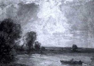 River Scene With Fishermen