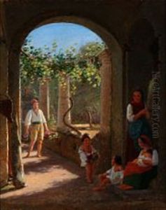 A Scene From An Italian Loggia