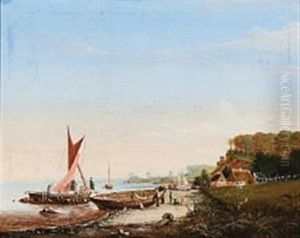 Fishermen At A Danish Shore