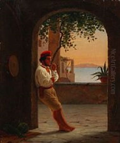 A Neapolitan Fruitseller In A Loggia - view 1