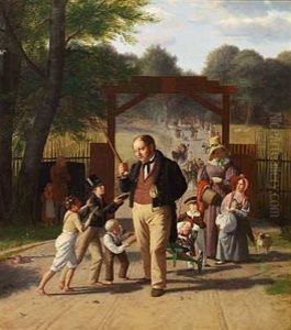 En Familie Paa Veien Til Dyrehaven by Julius Friedlaender
