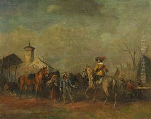 Bettlerszene Aus Dem 30-jahrigen Krieg by Alfred Ritter von Malheim Friedlaender