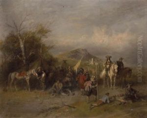 Szene Aus Dem 30-jahrigen Krieg by Alfred Ritter von Malheim Friedlaender