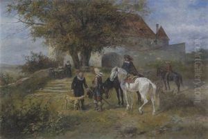 Ankunft Vor Der Burg