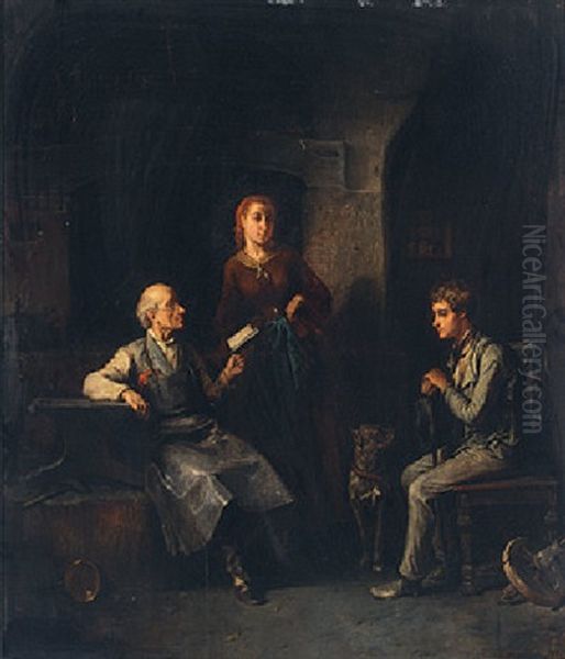 An Interior With A Master And His Pupil - view 1
