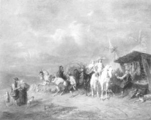Fleischandler Vor Dem Zeltager by Alfred Ritter von Malheim Friedlaender