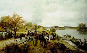 The Retreat by Alfred Ritter von Malheim Friedlaender