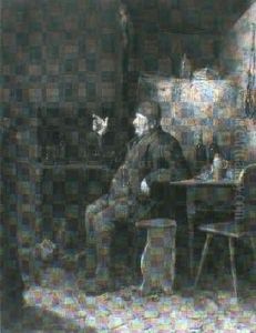 Soliloquy In The Wine Cellar by Alfred Ritter von Malheim Friedlaender