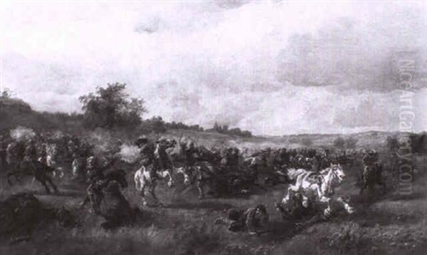 Reitergefecht Aus Der Zeit Des Dreisigj,hrigen Krieges - view 1