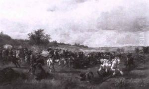 Reitergefecht Aus Der Zeit Des Dreisigj,hrigen Krieges by Alfred Ritter von Malheim Friedlaender