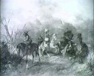Reiterscharmutzel Aus Der Zeit Des Dreissigjahrigen Krieges by Alfred Ritter von Malheim Friedlaender