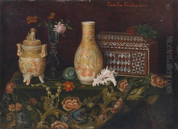 Stillleben Mit Asiatischer Vase Und Gefas - view 1