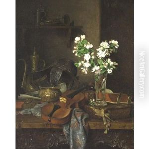 Still Life On A Carved Wooden Table
