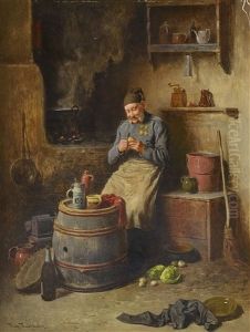 Soldier At Kitchen Work