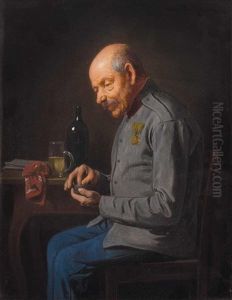 Monarchieveteran Mit Schnupftabakdose