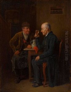 Zwei Herren Bei Einem Glas Wein Zwei Herren Bei Einem Glas Wein