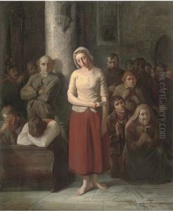 A Moment Of Prayer by Friedrich V. Malheim Friedlaender