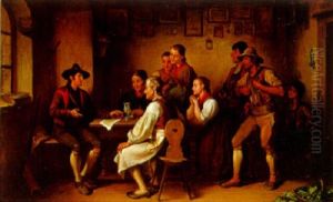 Brautwerbung by Friedrich V. Malheim Friedlaender