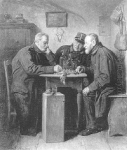 Invaliden Beim Schachspiel by Friedrich V. Malheim Friedlaender