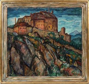 Abstract Landscape With Castle by Arnold Aaron Friedman
