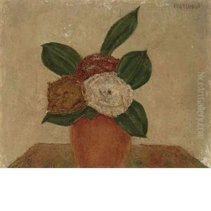 Flowers In A Terra Cotta Vase (small Orange Vase Of Flowers) Flowers In A Terra Cotta Vase (small Orange Vase Of Flowers)