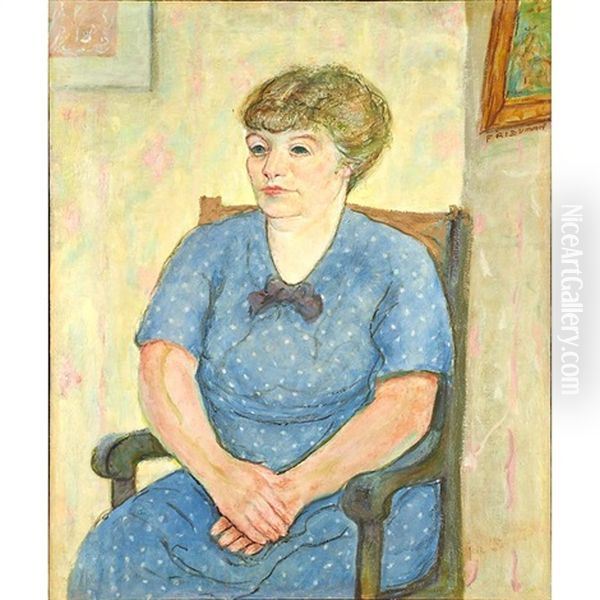 Untitled (seated Woman In Blue) - view 1
