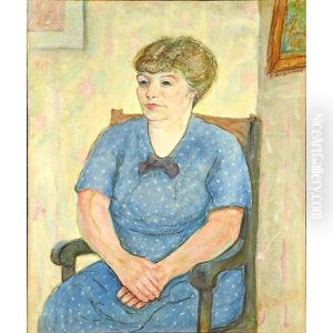 Untitled (seated Woman In Blue) by Arnold Aaron Friedman