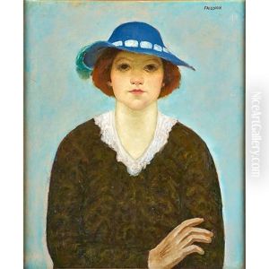 Untitled (young Woman In A Blue Hat)