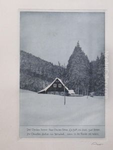 Winterlandschaft, Mit Devise Unter Dem Bild by Paul Aust