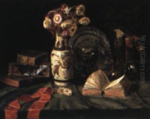 A Still Life With A Chinese Vase by Caroline Friederike Friedrich