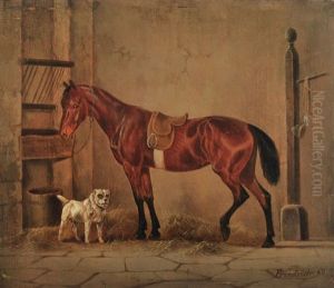 Bildnis Eines Rennpferdes by Gustav Adolf Friedrich