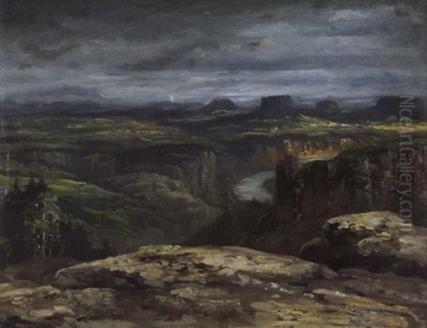 Blick Auf Dresden Am Winterabend - view 1