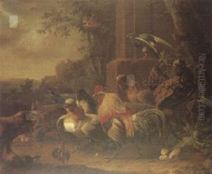 Poultry Attacked By An Eagle, In A Southern Landscape Setting
