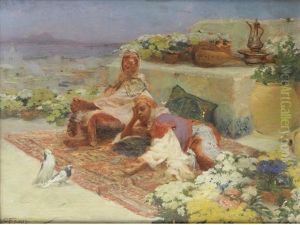 Figures Reclining On A Terrace, Tunis