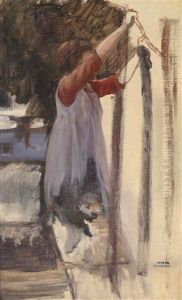Waschermadchen (study) by Otto Friedrich