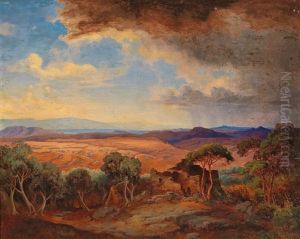 Storm Over An Open Landscape by Bernhard Fries