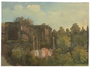 Ruins Of A Church, In The Forest (and 2 Supplements) by Bernhard Fries