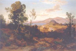 Sudliche Gebirgslandschaft Am See by Bernhard Fries