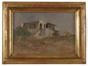 Ranch Style House In A Landscape by Charles Arthur Fries